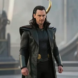 film still of Christian Bale as Loki in Avengers Endgame