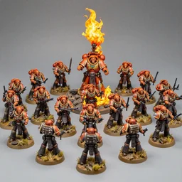 a miniature army from the game flames of war