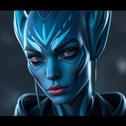 a portrait of female twi'lek from star wars universe, high detail, smooth, sharp focus, cgsociety, artstation, finished render, illustration, unreal engine, 8 k, 4 k