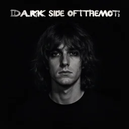 album cover for dark side of the moon, black background