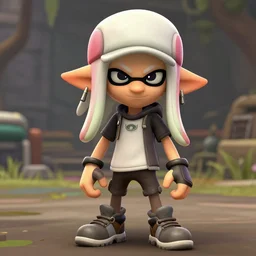 walter white in the style of a splatoon character, in game screenshot, unreal engine, high definition