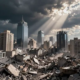cityscape after an earthquake