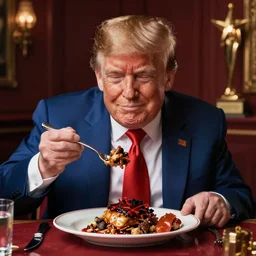 trump eating a mexican