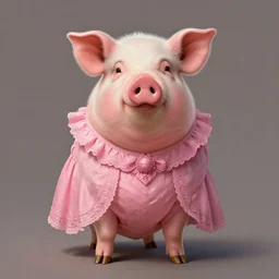 a pig!!! in pink dress, intricate, elegant, highly detailed, centered, digital painting, artstation, concept art, smooth, sharp focus, illustration, artgerm, tomasz alen kopera, peter mohrbacher, donato giancola, joseph christian leyendecker, wlop, boris vallejo
