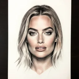 face morph tattoo design sketch of beautiful mountain scenery blend in margot robbie face, in the style of matteo pasqualin, amazing detail
