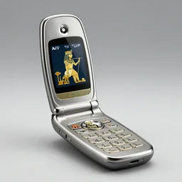 Ancient Mesopotamian flipphone, promotional photo