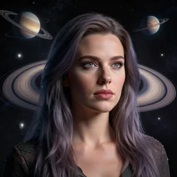 woman portrait made out of galaxies floating in space, saturn, highly detailed, beautiful, realistic, comic book art, unreal engine, octane render, sharp focus