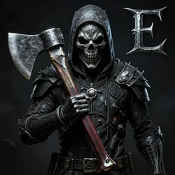 axe murderer, metal cover art, horror art, digital art, highly detailed, intricate, sharp focus, trending on artstation hq, deviantart, pinterest, unreal engine 5, 4 k uhd image