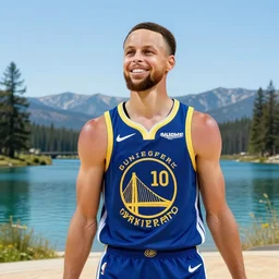 Steph Curry in big bear lake, california