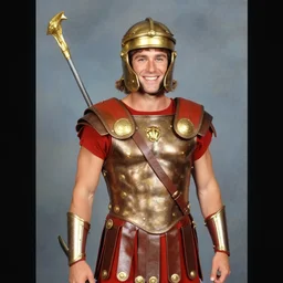 ronald mcdonald as a roman gladiator, high school yearbook photograph