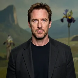 a portrait of gordon freeman with background scenery by juergen teller, iris van herpen