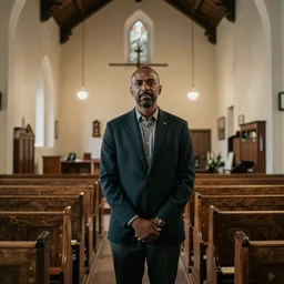 james earl cash inside a church