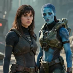 film still of !!Willa Holland!! as !!!!!pale blue-skinned!!!!! !!!!!Cortana!!!!!, as in Halo 4, in a new Halo movie, 4k