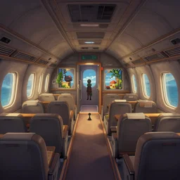 in a cabin, inside a large passenger spaceship, from a point and click 2 d graphic adventure game, art inspired by thomas kinkade and mark keathley