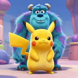 Pikachu As seen in Pixar animated movie Monsters Inc. 4K quality super realistic