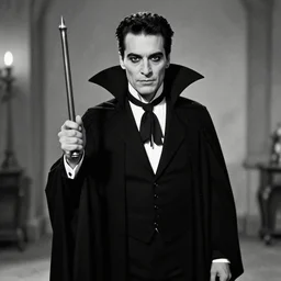 charlie sheen as dracula in the 1 9 2 2 film, black and white
