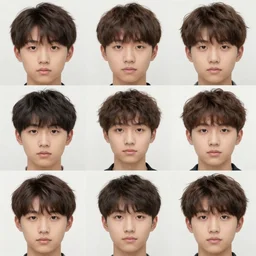 male hairstyles, various color, random model