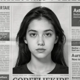 identikit picture of a criminal in the newspaper, low detail, low face, photofit portrait, b & w