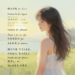 digital painting song lyrics visualized, trading innocence for pleasure