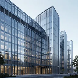 a beautiful hyperdetailed rendering of court industrial architecture by denis sarazhin, made of glass, archdaily, wallpaper, highly detailed, trending on artstation.