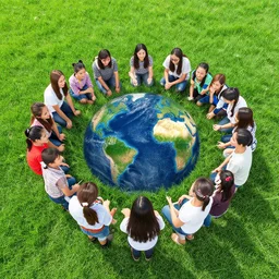 humans and earth, grass