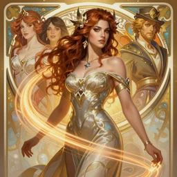 miss fortune from league of legends, half body shot, path traced, realistic, highly detailed, high quality, digital painting, hd, alena aenami, lilia alvarado, shinji aramaki, karol bak, alphonse mucha, tom bagshaw