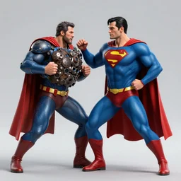 kevin hart beating up the rock in a superman costume, octane render, hyperdetailed