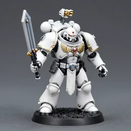 Warhammer 40k TAU titan with white plating miniature