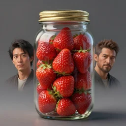 a detailed photo portrait of a jar glass full of strawberry, by victor ngai and justin gerard, digital art, realistic painting, very detailed, sharp focus, fantasy, dnd, trending on artstation'shot with hasselblad, octane render