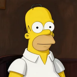beautiful realistic portrait of homer simpson by artgerm