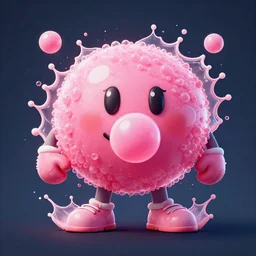 champion splashart of champion made out of pink bubble gum