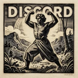 woodblock engraving of discord