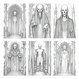gothic line art patterns, by dorian cleavenger, h. r giger, zdzisław beksinski