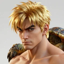 oro and turtle from street fighter smooth shading, ultra detailed, high resolution, cinematic, unreal engine 5, perfect face, fine details, studio lighting, subtle shadows, photorealism, hyper realism, 3 d render, hyper detailed