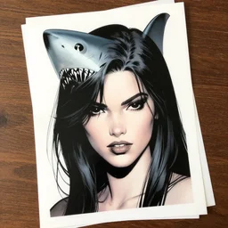 a beautiful print. she could have been bred from a shark and a hatchet. black eyes, sharp features, lips so thin they might as well not have existed. incandescent by tyler edlin, by stuart immonen