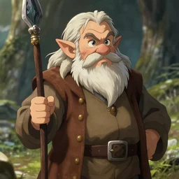 gimli the dwarf in an anime world, incredibly detailed, ultra realistic