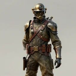 digital art of a steampunk soldier