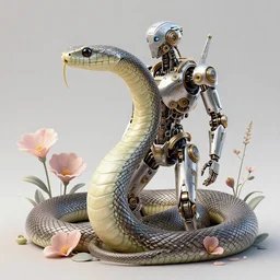 portrait of a snake, robot steampunk, floral! horizon zero dawn machine, intricate, elegant, highly detailed, ray tracing, digital painting, artstation, concept art, smooth, sharp focus, illustration, art by artgerm and greg rutkowski and alphonse mucha, 8 k
