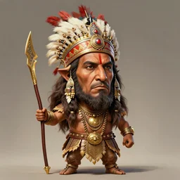 fantasy art 4 k ultra detailed photo caricature walter matthau as an indian war chief