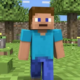 Minecraft steve in real life, photography