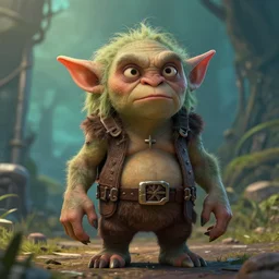 A portrait of an earth goblin, dungeons and dragons, blizzard entertainment, industrial light and magic, pixar