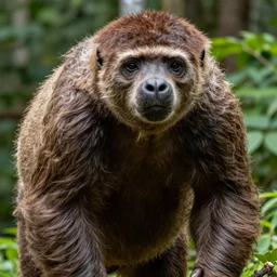 close up of a giant ground sloth in colombia