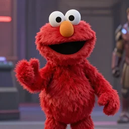 film still of Elmo as Tony Stark in Avengers Endgame, 8k,