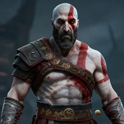 Film still of Jeffrey Dean Morgan as Kratos, from God of War (2018 video game)