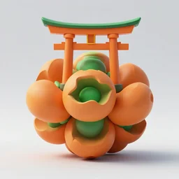 3 d photographic render of a deconstructed flower orange torii mandelbulb sculpture, green bioluminescent chrometype, made of liquid blue metal, neotribal with thorns and blue thunders, cyberpunk japanese temple, raytraced, hyper realistic, volumetric lightning, 8 k, by zhelong xu, ouchh and and innate studio