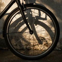 a bicycle with wheels