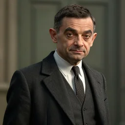 mr bean as a peaky blinder, digital art, fantasy art, octane render, ureal engine, high detail, very realistic, by greg rutkowski. by james gurney