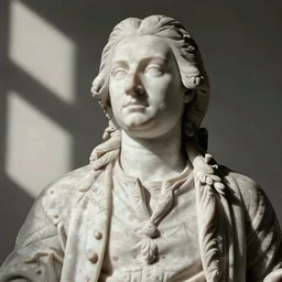 18th century historical marble sculpture of Bobby Hill,
