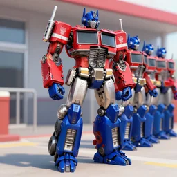 optimus prime standing in line at the dmv