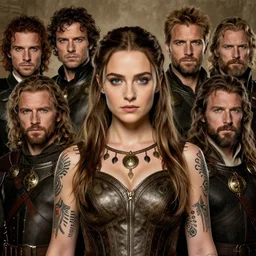 linda hamilton, legendary warrior, heroic fighter, lord of the rings, tattoos, decorative ornaments, battle armor, omar ortiz, carl spitzweg, ismail inceoglu, vdragan bibin, hans thoma, greg rutkowski, alexandros pyromallis, perfect face, sharply detailed, centered, rule of thirds, realistic shading, photorealism, artstation